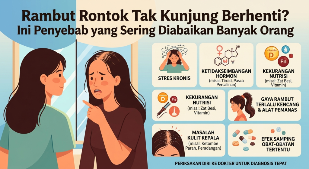 Rambut Rontok Tak Kunjung Berhenti? Ini Penyebab yang Sering Diabaikan Banyak Orang