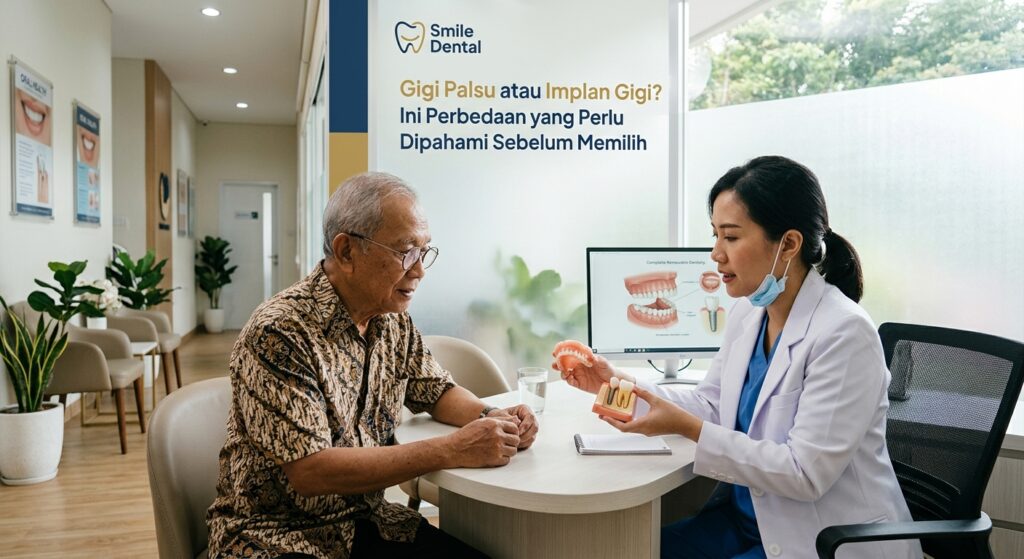 Gigi Palsu atau Implan Gigi? Ini Perbedaan yang Perlu Dipahami Sebelum Memilih